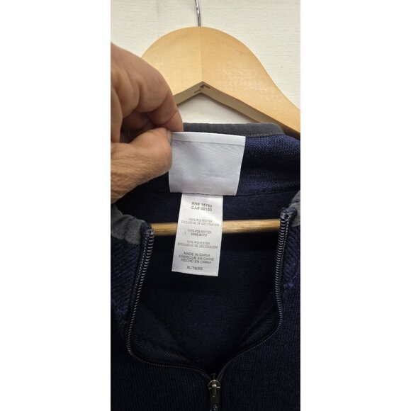 Cal Berkeley By Champion Blue 1/4 Zip Pullover Sweater Men's Size XL - Picture 6 of 9